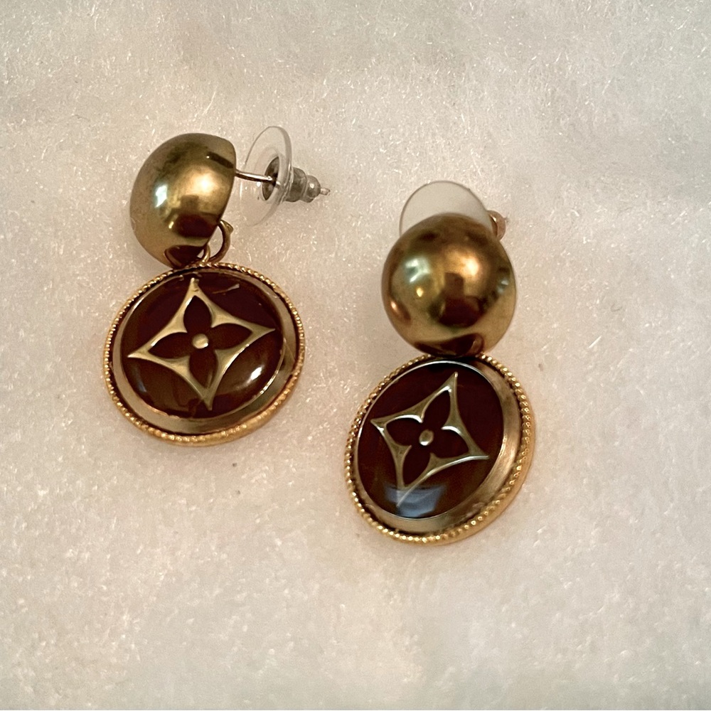 Vintage designer earrings upcycled